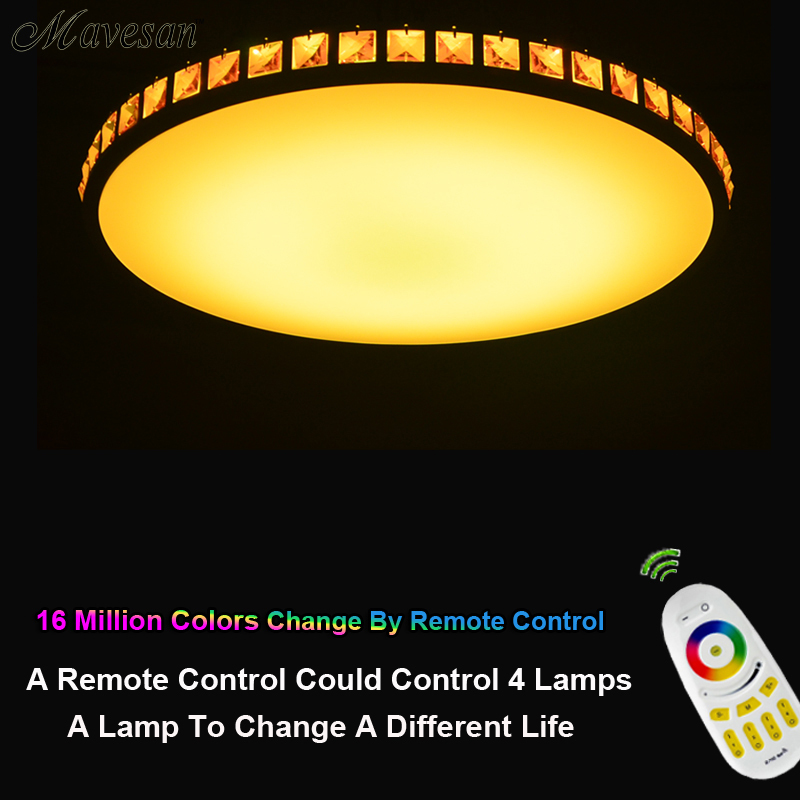 selling 2.4g remote rgb ceiling light rgb+cool white+warm white smart led lamp shade / modern ceiling light for living room