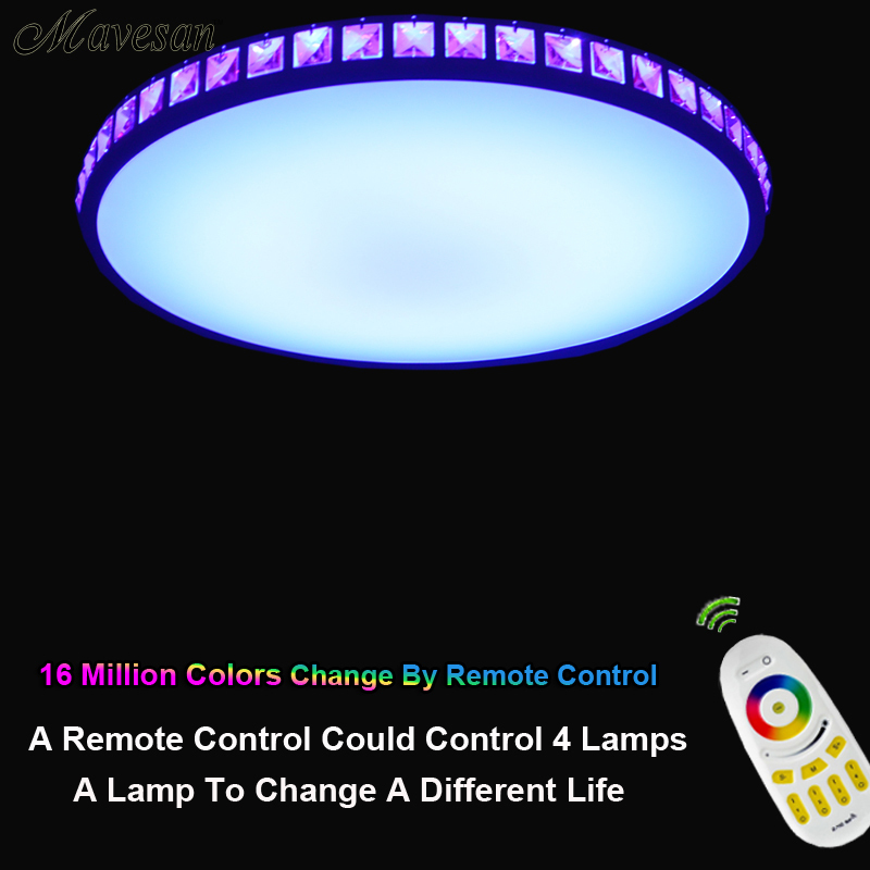 selling 2.4g remote rgb ceiling light rgb+cool white+warm white smart led lamp shade / modern ceiling light for living room