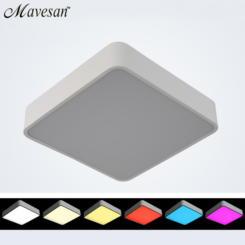 selling 2.4g remote rgb ceiling light rgb+cool white+warm white smart led lamp shade / modern ceiling light for living room