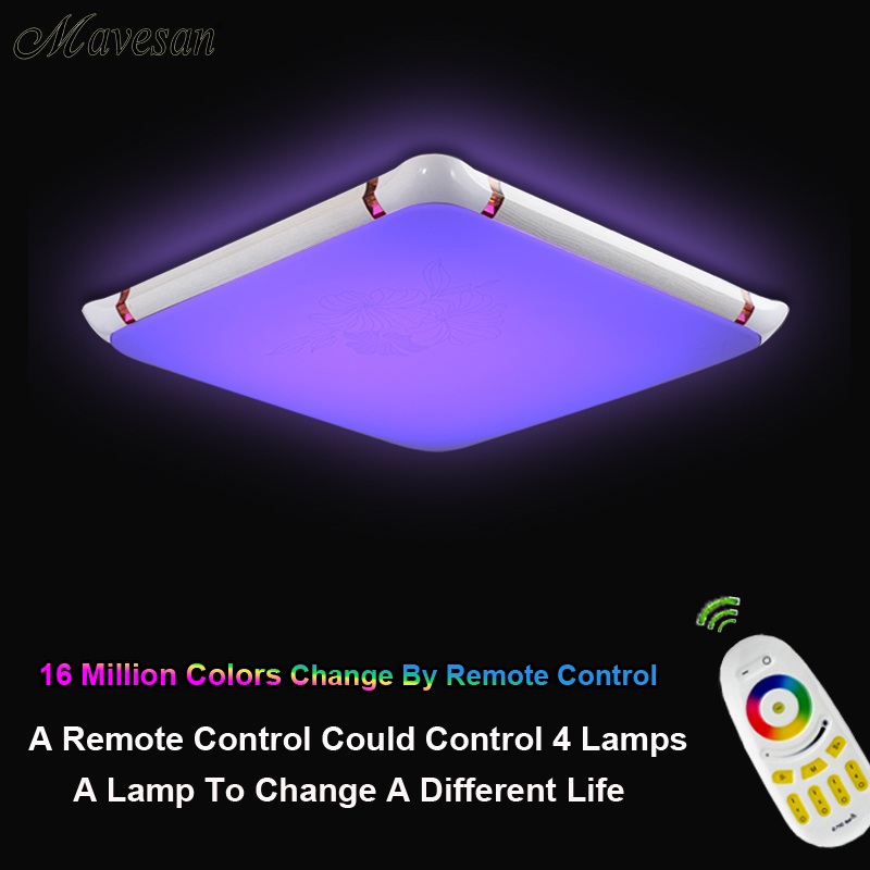 selling 2.4g remote rgb ceiling light rgb+cool white+warm white smart led lamp shade / modern ceiling light for living room