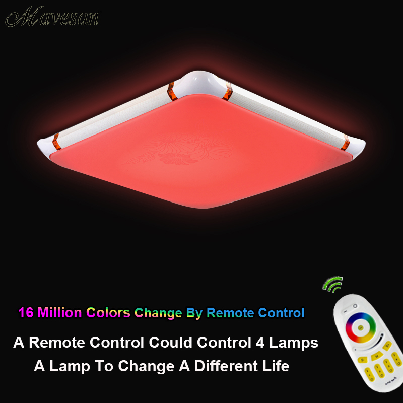 selling 2.4g remote rgb ceiling light rgb+cool white+warm white smart led lamp shade / modern ceiling light for living room