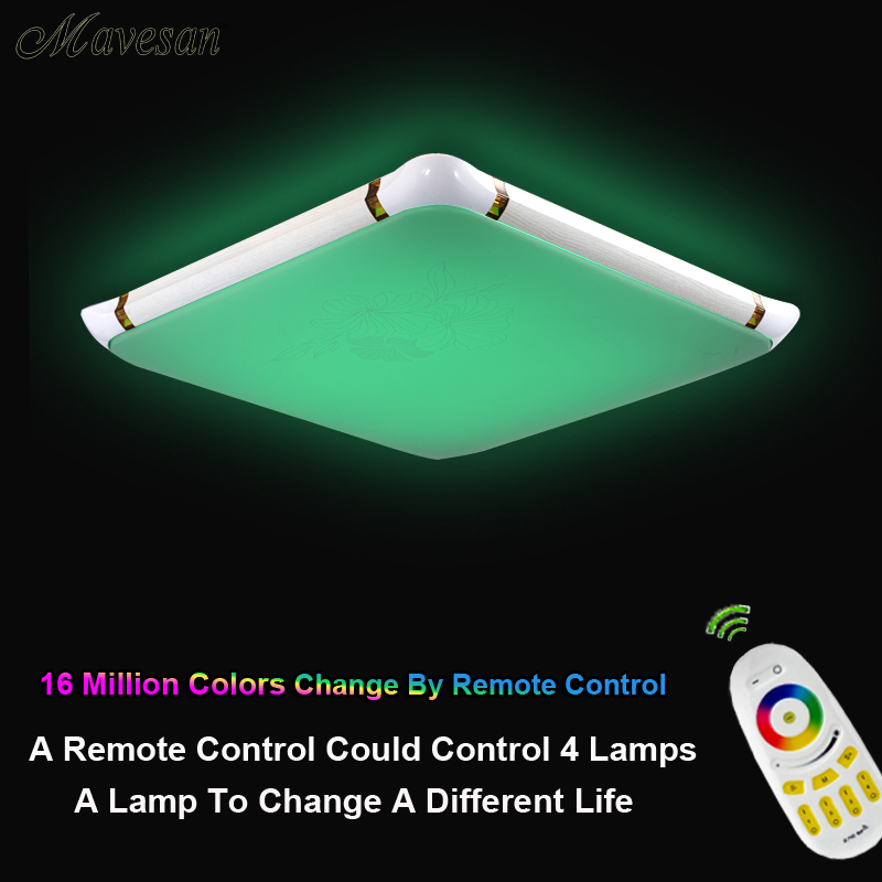 selling 2.4g remote rgb ceiling light rgb+cool white+warm white smart led lamp shade / modern ceiling light for living room