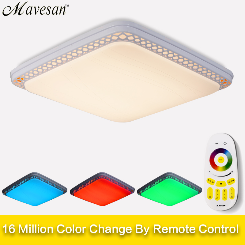 selling 2.4g remote rgb ceiling light rgb+cool white+warm white smart led lamp shade / modern ceiling light for living room