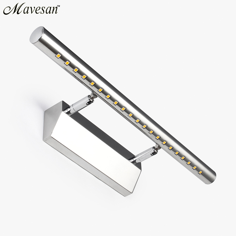 selling led bathroom mirror wall lamp stainless steel cold/warm aluminum boby bathroom light fixtures