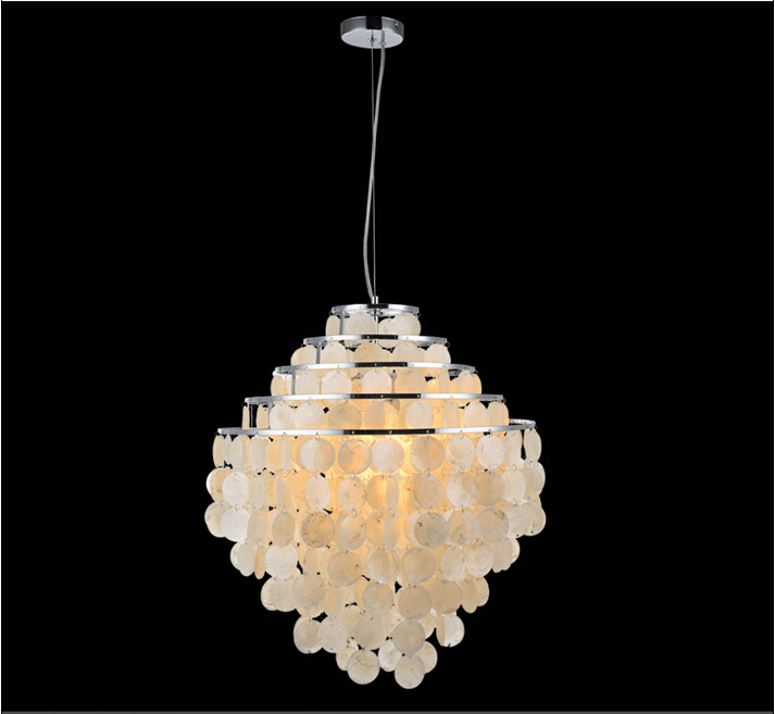 shell dining room pendant lamp contemporary light fixtures lampen art suspension luminaire 110 220v home lighting