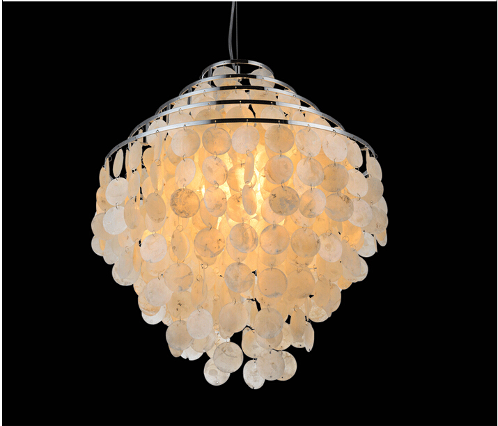 shell dining room pendant lamp contemporary light fixtures lampen art suspension luminaire 110 220v home lighting