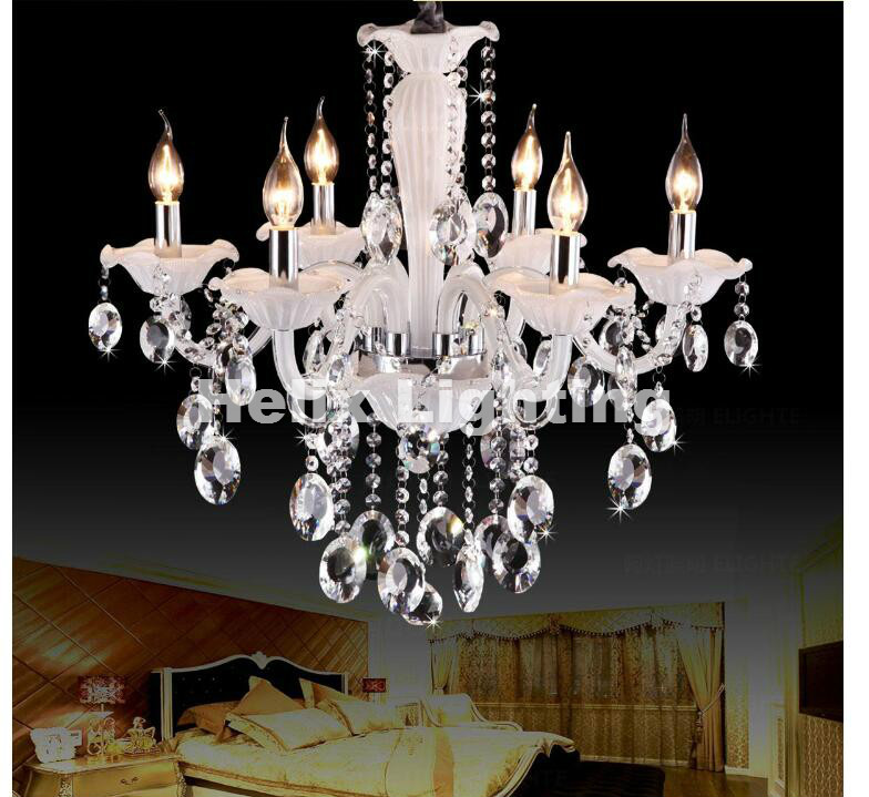 shinning white crystal chandeliers modern led chandeliers for living room ac lustres de sala de cristal decoration