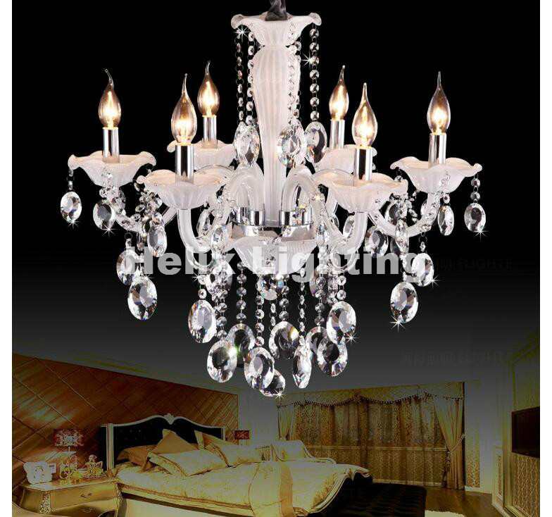 shinning white crystal chandeliers modern led chandeliers for living room ac lustres de sala de cristal decoration