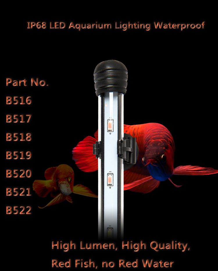 ship 71cm 9w new professional underwater led lamp waterproof led aquarium light coral reef fish tank aquarium liner light