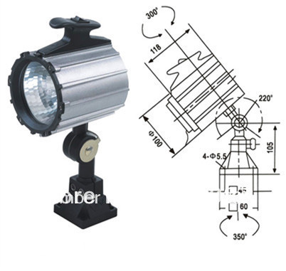 short arm machine tool lamp , work lamp 24v/12v/36v/220v 50w halogen cnc machine lamp