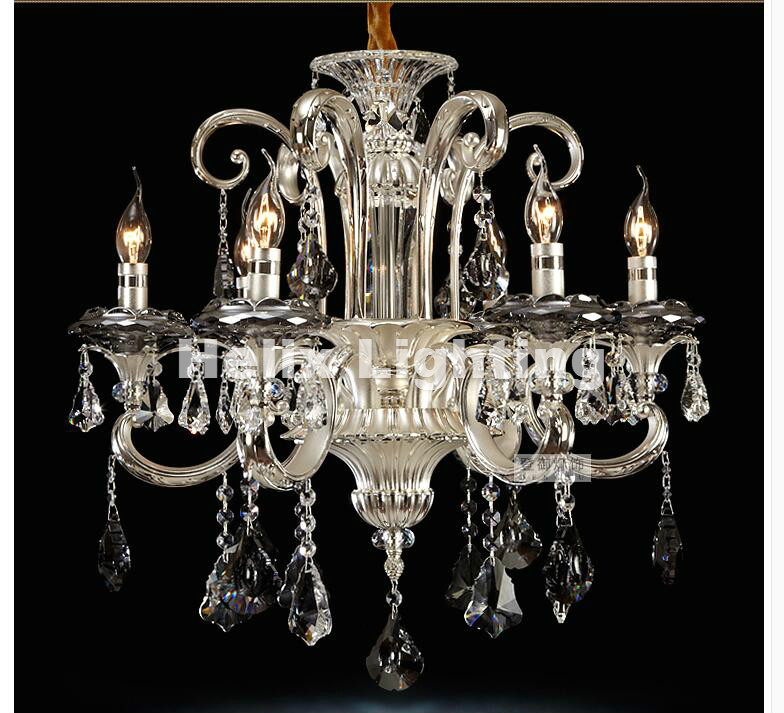 silver crystal chandelierfixture novelty style fitting lustres for living room dining room bedroom lamp lighting