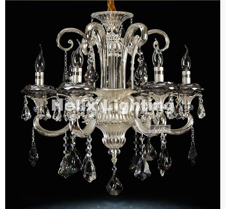 silver crystal chandelierfixture novelty style fitting lustres for living room dining room bedroom lamp lighting