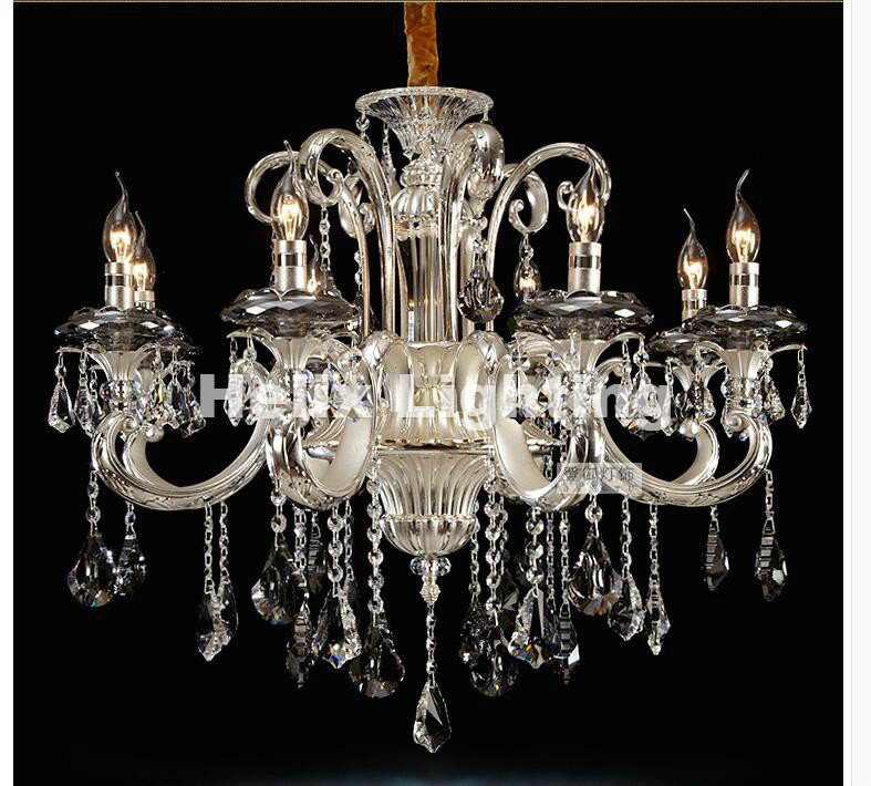 silver crystal chandelierfixture novelty style fitting lustres for living room dining room bedroom lamp lighting