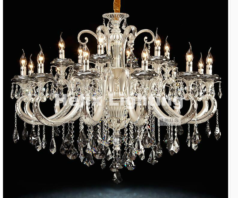 silver crystal chandelierfixture novelty style fitting lustres for living room dining room bedroom lamp lighting