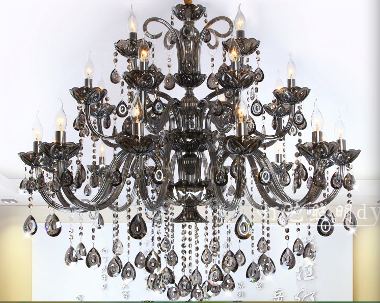 smokey e14 led lamps factory whole modern smokey crystal chandelier crystal chandelier ac guaranteed