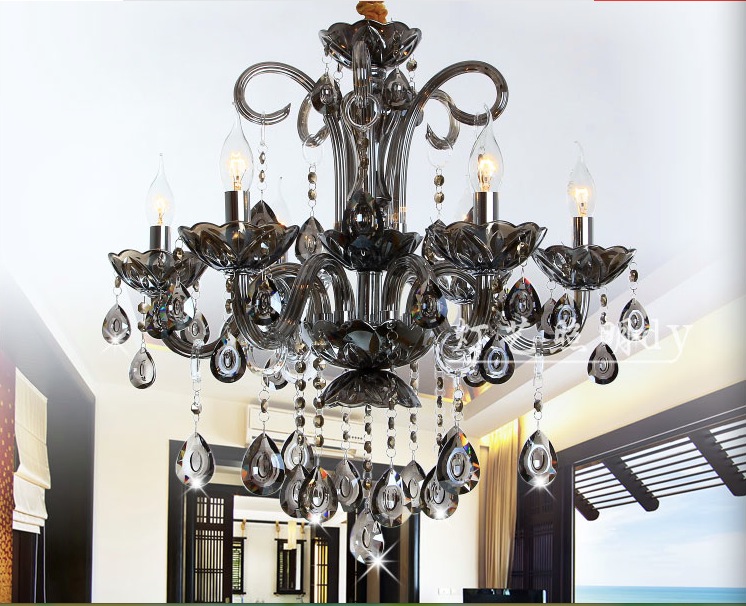 smokey e14 led lamps factory whole modern smokey crystal chandelier crystal chandelier ac guaranteed