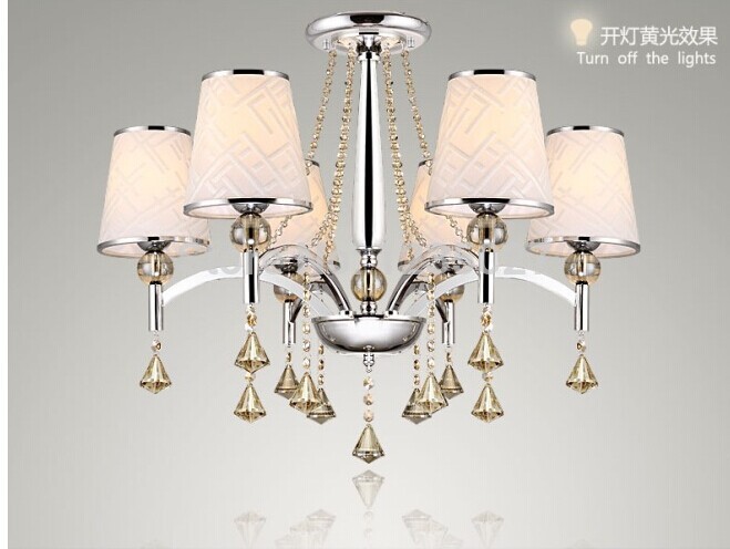 sy4285/6l d650mm h600mm american rustic nortic brief chandeliers lamp modern crystal antique living room bed lighting