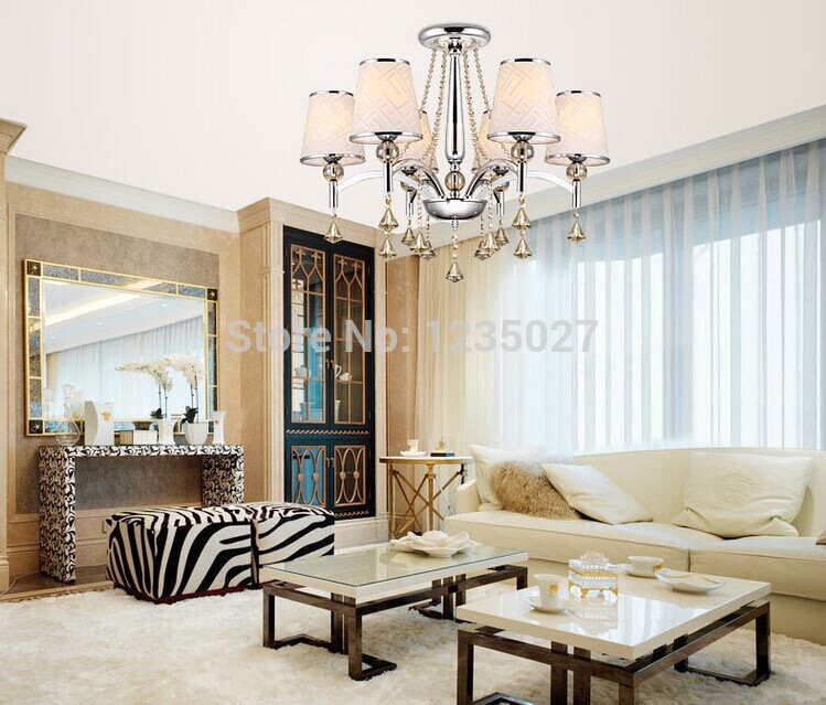 sy4285/6l d650mm h600mm american rustic nortic brief chandeliers lamp modern crystal antique living room bed lighting