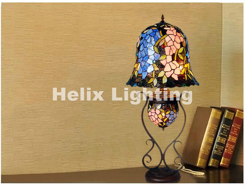 tiffany table lamps luxurious ancient garden e27 bedside lamps living room decoration night light bedroom lamp