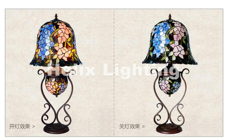 tiffany table lamps luxurious ancient garden e27 bedside lamps living room decoration night light bedroom lamp