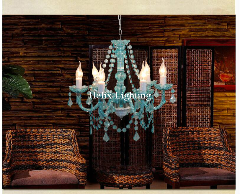 white blue chandelier living room candle lamps luxury acrylic crystal chandelier lights ac guaranteed