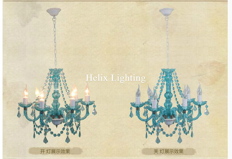 white blue chandelier living room candle lamps luxury acrylic crystal chandelier lights ac guaranteed