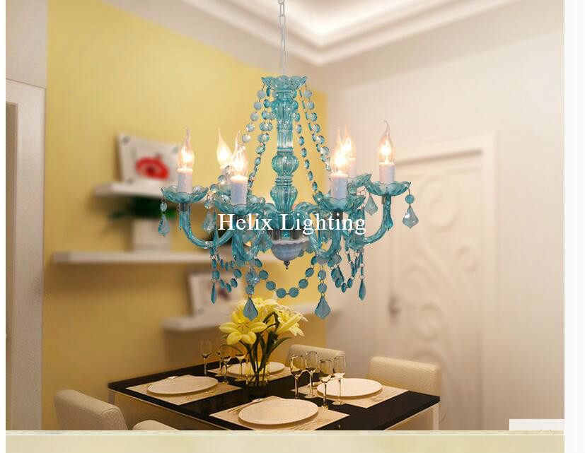 white blue chandelier living room candle lamps luxury acrylic crystal chandelier lights ac guaranteed