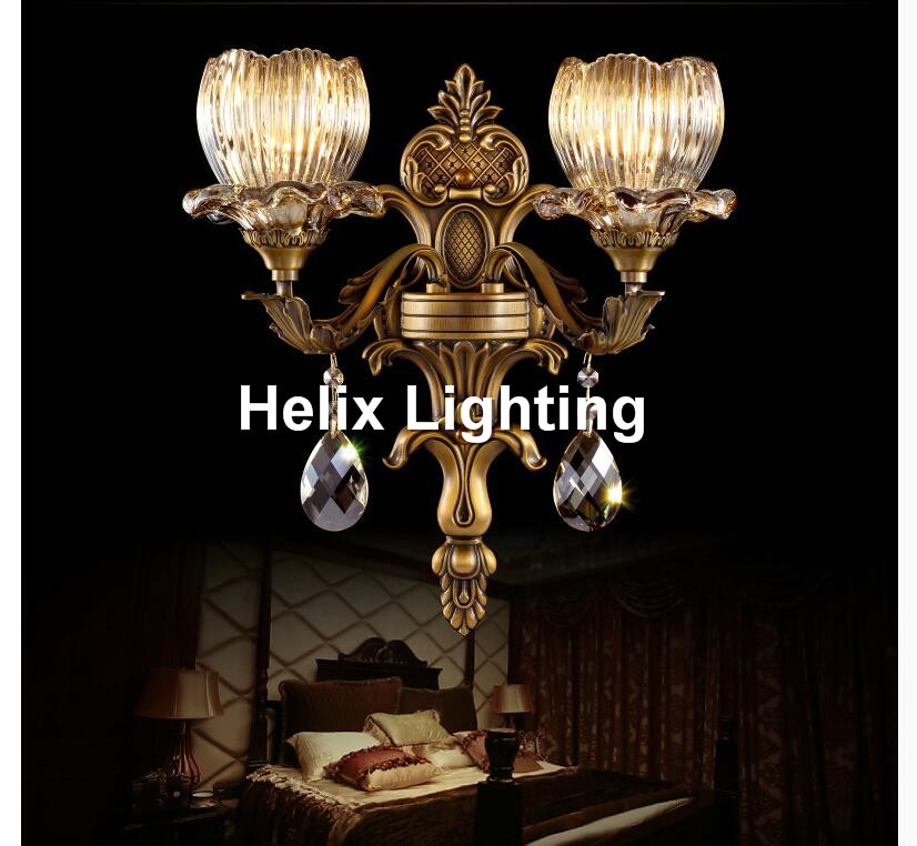 guarantee crystal wall light brass color wall sconces lamp bronze wall brackets light for bedroom living room