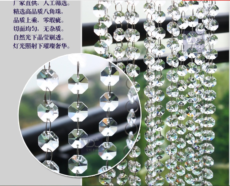 10pieces/lot 1 meter 14mm faceted crystal beads in 2 holes k9 crystal chandelier bead chain