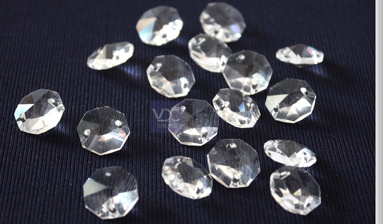 10pieces/lot 1 meter 14mm faceted crystal beads in 2 holes k9 crystal chandelier bead chain