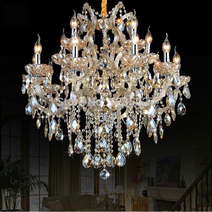 15 heads large chandelier lighting top k9 crystal chandeliers crystal lamp crystal chandelier light