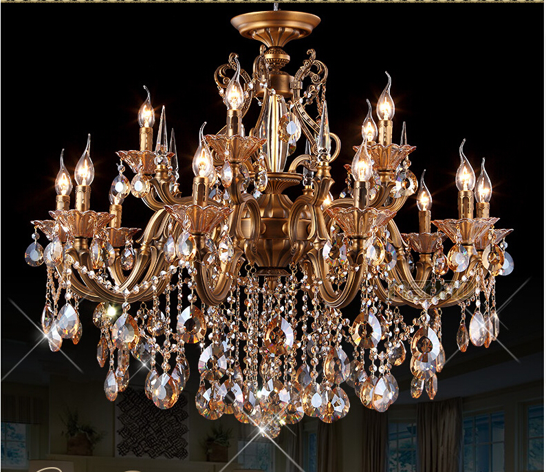 15l and 18l 8 lights european luxury fashion crystal chandelier light gold crystal chandelier luxury chandelier