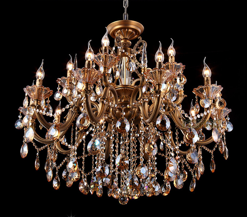 15l and 18l 8 lights european luxury fashion crystal chandelier light gold crystal chandelier luxury chandelier