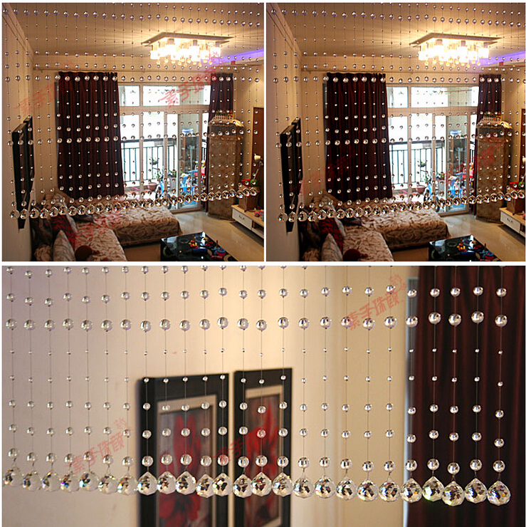 15m/lot 1.2m per pc nice crystal glass beads curtain,wedding trimming curtain, diy beads curtain for home decoration