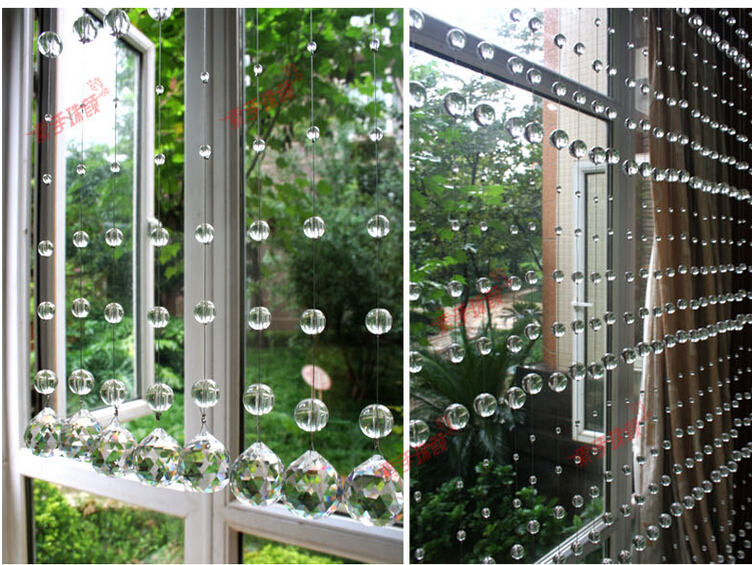 15m/lot 1.2m per pc nice crystal glass beads curtain,wedding trimming curtain, diy beads curtain for home decoration