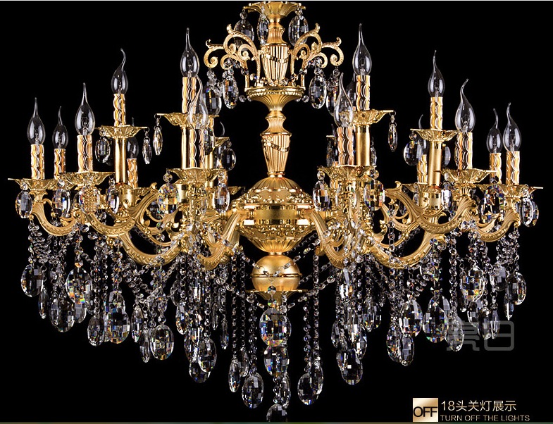 18 heads e14 lamps factory whole modern gold crystal chandelier k9 crystal chandelier k9 crystal pendant lamp