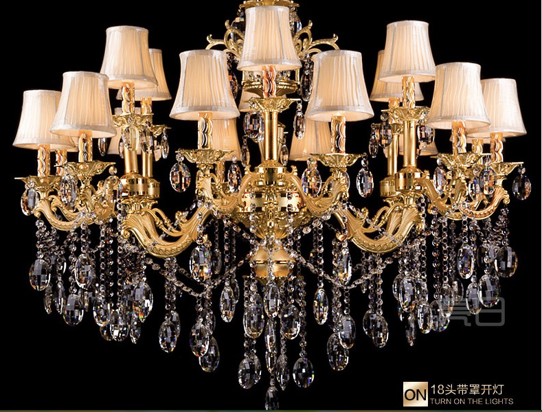 18 heads e14 lamps factory whole modern gold crystal chandelier k9 crystal chandelier k9 crystal pendant lamp