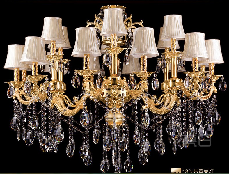 18 heads e14 lamps factory whole modern gold crystal chandelier k9 crystal chandelier k9 crystal pendant lamp