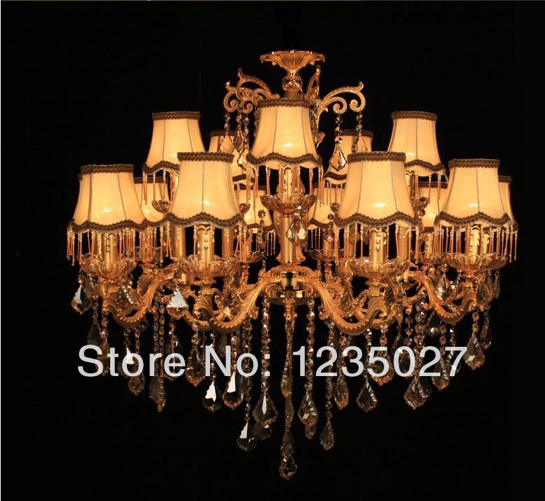 2014 luxury design gold chandelier crystal lamp for home and el decoration sy4007/10+5l d950mm h780mm