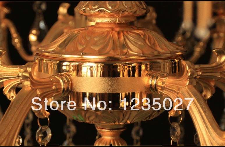 2014 luxury design gold chandelier crystal lamp for home and el decoration sy4007/10+5l d950mm h780mm