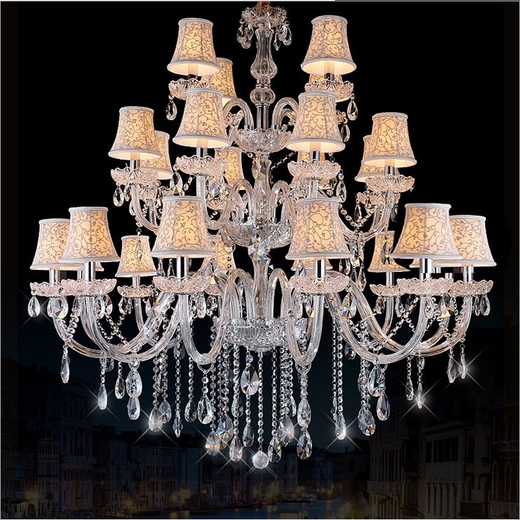 2015 fast sy3010/16+8+4l arms luxury crystal chandelier light clear and champagne color for selection d1000mm h1200mm