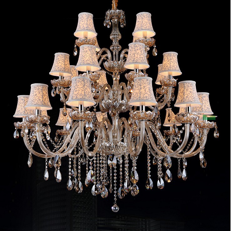 2015 fast sy3010/16+8+4l arms luxury crystal chandelier light clear and champagne color for selection d1000mm h1200mm