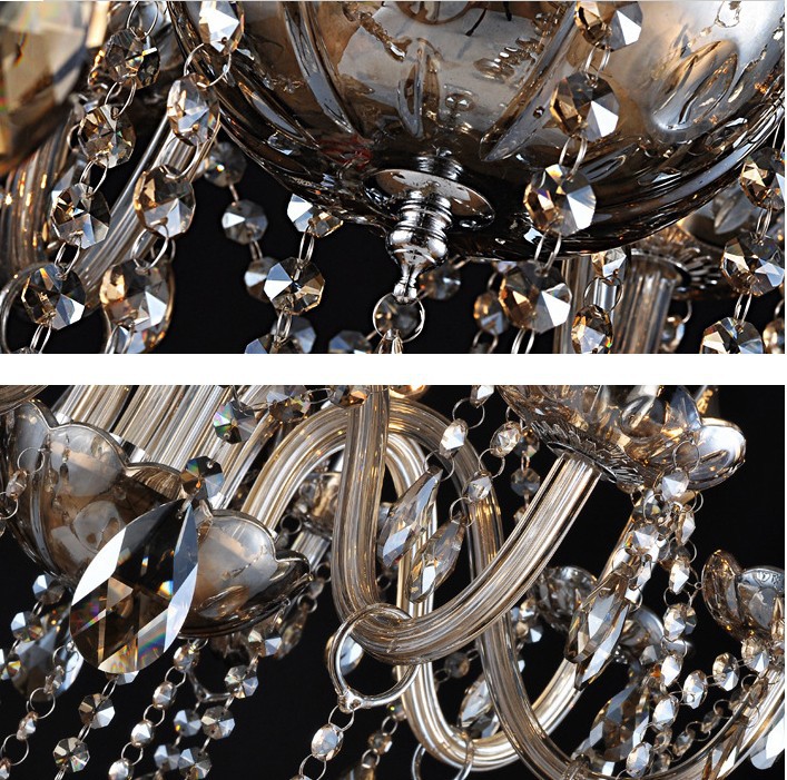 2015 fast sy3010/16+8+4l arms luxury crystal chandelier light clear and champagne color for selection d1000mm h1200mm