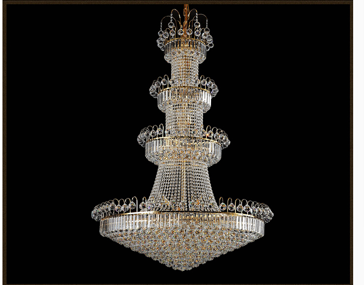 2016 goldtraditional big crystal chandelier pendant lamp 42l e14 led empire el chandelier ac guaranteed