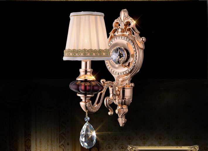 2016 modern luxury zinc alloy crystal wall lamp lustres de crystal candle lamp corridor style wall sconces fixture