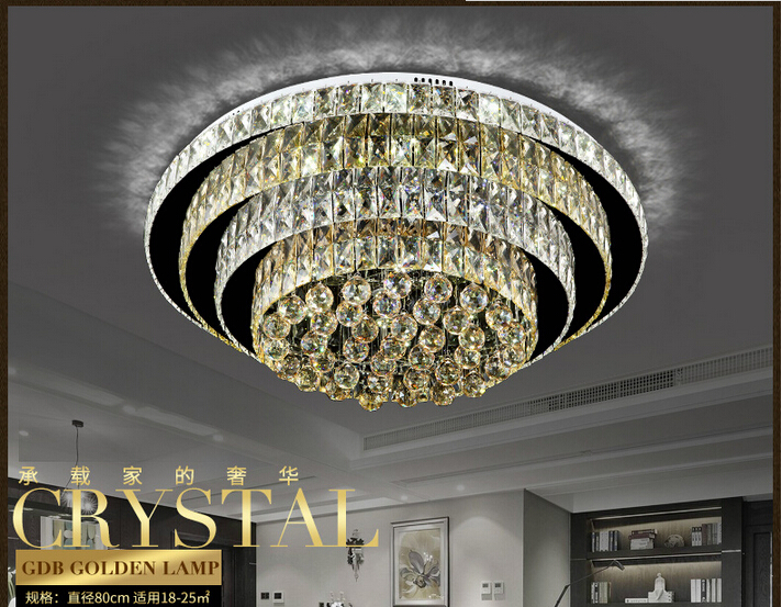 2016 new arrival crystal ceiling light fixture modern ceiling light chrome ceiling light lighting lamp ac guaranteed