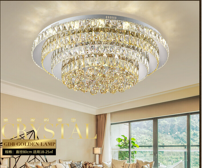 2016 new arrival crystal ceiling light fixture modern ceiling light chrome ceiling light lighting lamp ac guaranteed