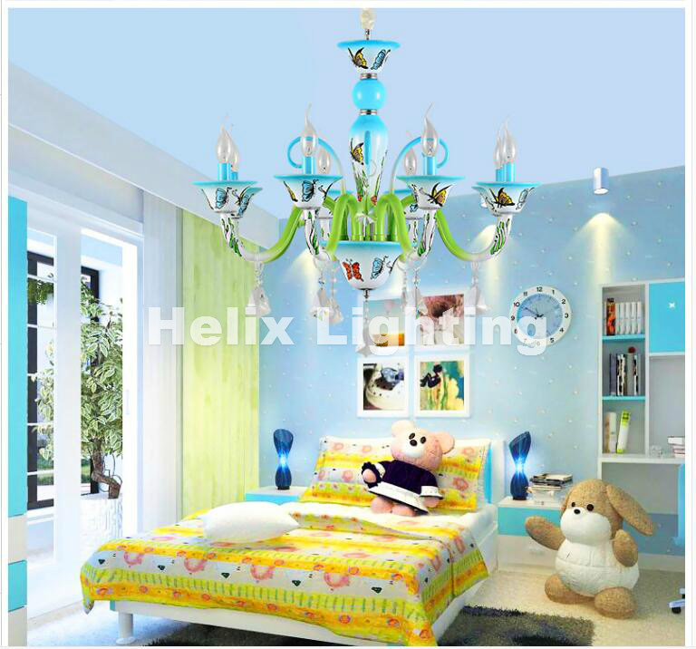 2017 new arrival multi-colored chandelier restaurant bedroom e14 led european-style chandelier shopping mall children lighting