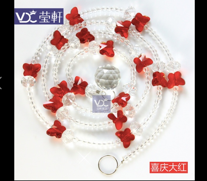 20pieces/lot 1meter diy k9 crystal octagon beads chain butterfly shaped wedding chandelier chain+metal connector