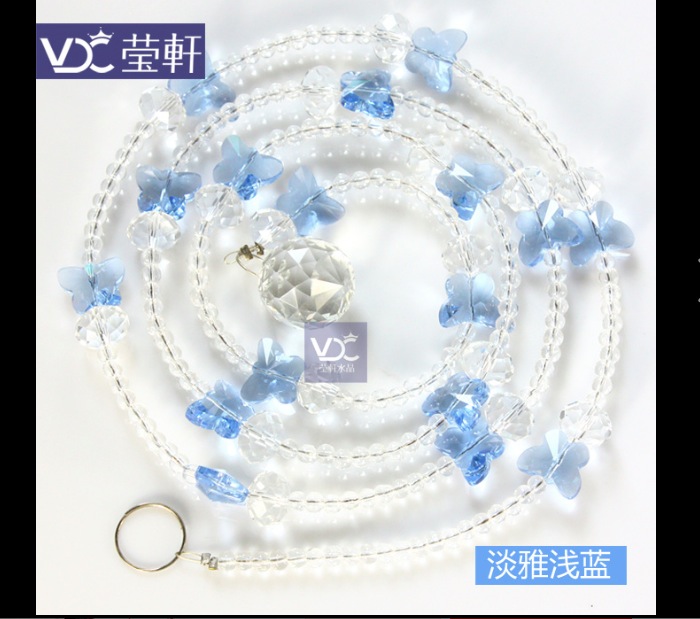 20pieces/lot 1meter diy k9 crystal octagon beads chain butterfly shaped wedding chandelier chain+metal connector